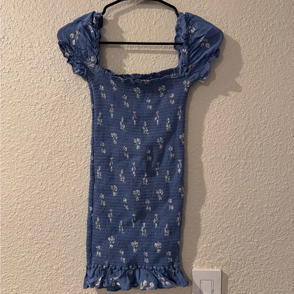 Reformation Blue and White Floral Mini Dress - Picture 2 of 3